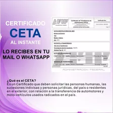 Certificado Ceta - Formulario Ceta
