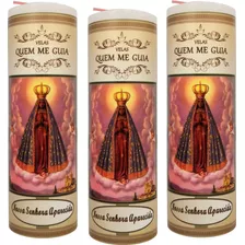 10 Velas Votiva 7 Dias 260g Imagem Oração Revenda Atacado