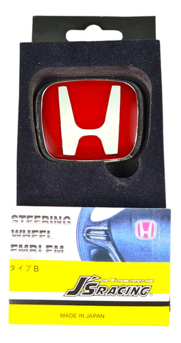 Emblema Honda Civic Volante 50mm Rojo 2006 - 2021 Foto 2