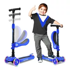 3 Wheeled Scooter For Kids - 2-in-1 Sit/stand