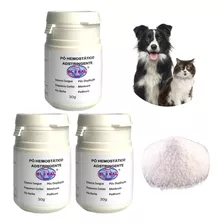 3x Estanca Sangue 30g Po Hemostatico Pets - Cachorro E Gato