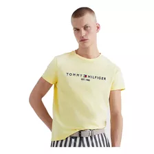 Camiseta Tommy Hilfiger Core Logo Tee Amarelo Claro