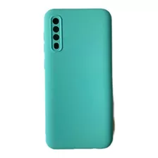 Capa Capinha De Silicone Compatível A70 Interior Aveludado Cor Azul Piscina