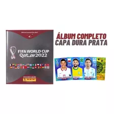 Álbum Capa Dura Prata Copa Do Mundo 2022 - Completo P/ Colar
