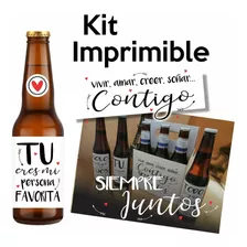 Etiquetas Cervezas Contigo Siempre Imprimible