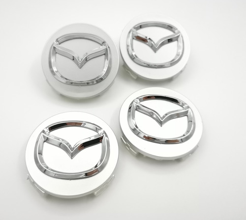 4 Tapas Para Rin 56mm Mazda 3 5 6 Cx3 Cx5 Cx7 X4 Silver Foto 2