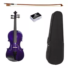 Violín Morado 1/8 1/4 1/2 3/4 Infantil + Estuche