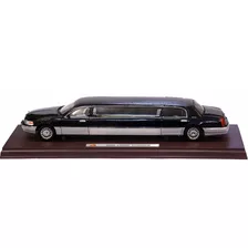 Miniatura Limousine Lincoln Town Car 2003 Preta 1/24