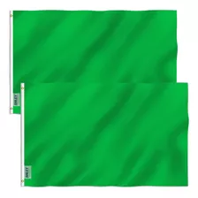 Banderas Anley , A Prueba De Decoloración, Lisas, Verdes, 2u