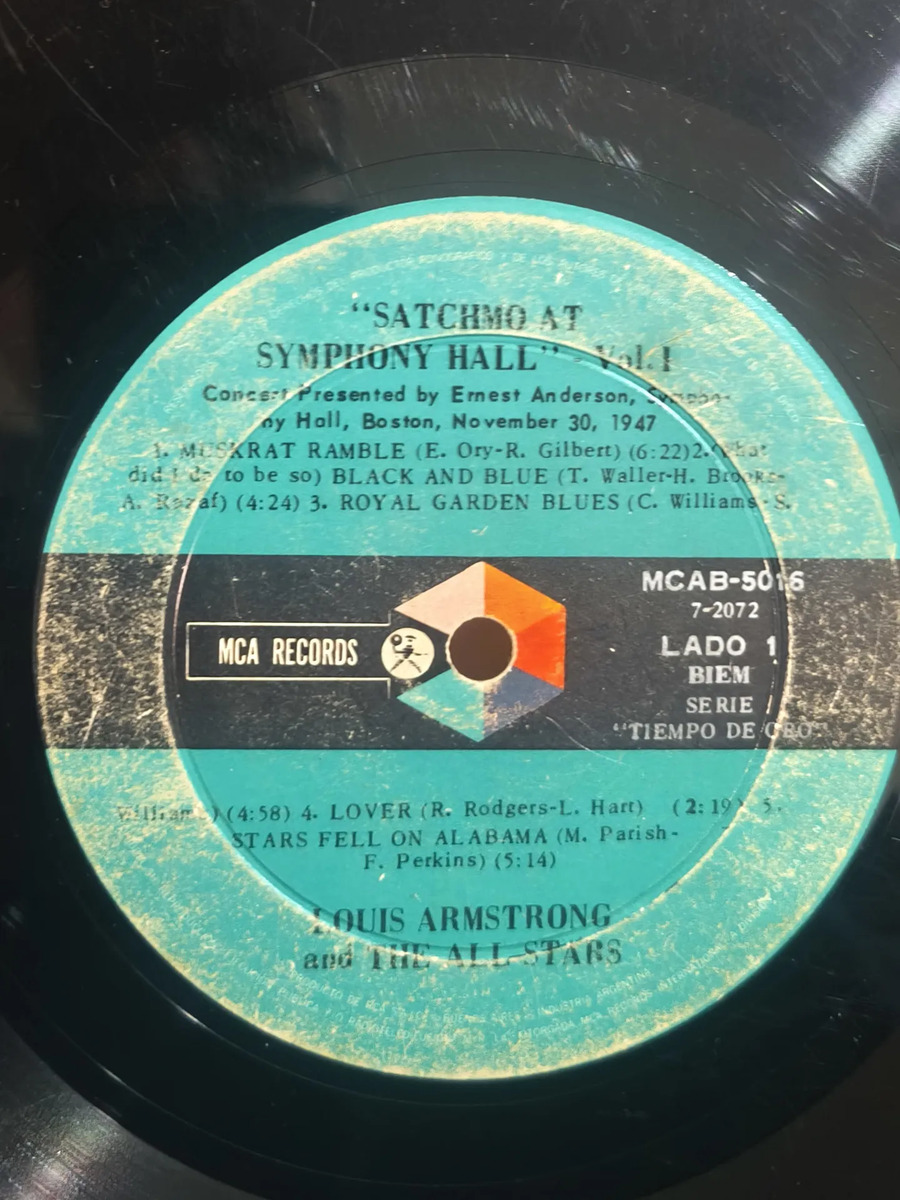 Louis Armstrong And His All-Stars - Satchmo At Symphony Hall Vol. 1 - vinilo 1951