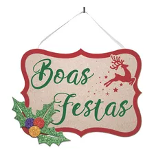 Placa Decorativa Boas Festas Natal Ano Reveillon