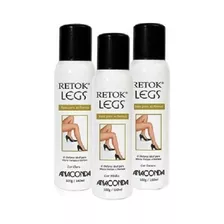 Kit 3 Retok Legs Meia Calça Spray Maquiagem Pernas