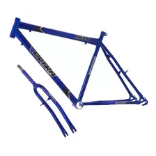 Quadro Com Garfo Em Aço Carbono Ultra Bike Aro 26 Masculino Cor Azul