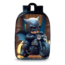 Mochila Infantil Creche Prezinho Batman Morcego Moto Herói 