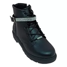 Bota Molekinha Infantil Feminina Maxxi Gliter Coturno