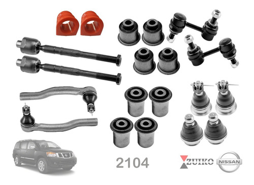 Kit Rotulas Bieletas Bujes Torni Nissan Titan Y Armada 04-15 Foto 2