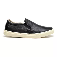 Tenis Mocassim Iate Masculino Slip On Couro Original Enviojá