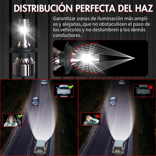 Kit De Luces Altas Y Sopladas H4 H3 Led Para Suzuki Foto 6