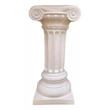 Coluna Grega Branca Trabalhada 60 Cm Grécia Decoração Luxo
