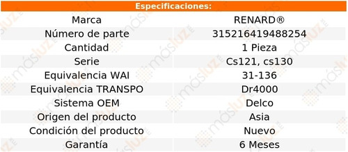 Porta Diodos Alternador Delco Cimarron 6 Cil 2.8l 87/88 Foto 4