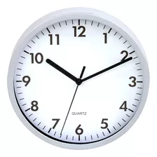 Relógio De Ponteiro Parede Cozinha 25cm Clássico Branco 