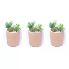 Vaso Trio Formato Copo 12cm Em Barro