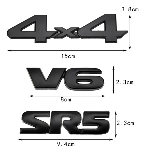Pegatinas De Metal Para Coches V6 Motor Logo Foto 5