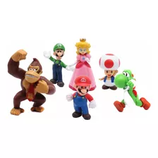 Mario Bros Coleção Action Figure 6 Bonecosminiaturas Luigi