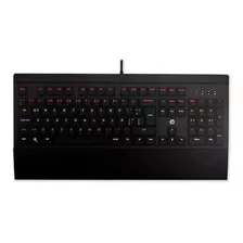 Teclado Gamer Hp Gk500 Qwerty Español Latinoamérica Color Negro Con Luz Rgb