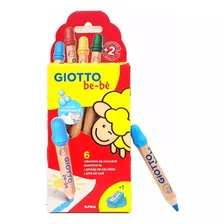 Lapices Giotto Bebe Madera No Toxicos X 6 Colores