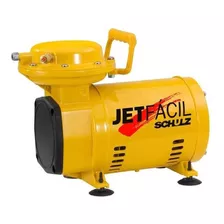 Compressor De Ar Mini Elétrico Portátil Schulz Hobby Jet Fácil Monofásica 0.3hp 110v/220v 60hz Amarelo