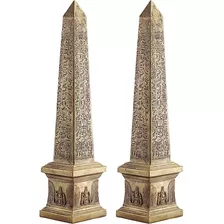 Diseño Toscano Obelisco Dorado Del Antiguo Egipto Estatua: C