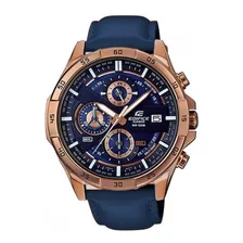 Reloj Casio Edifice Efr-556l Blue Leather Nuevo Y Original 