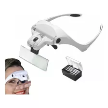 Lupa De Cabeza 5 Lentes Intercambiables Luz Led