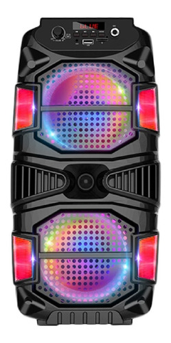 Parlante Portatil Bluetooth Retroiluminado Usb Tarjeta Sd