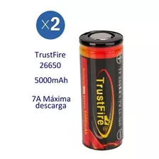 Par De Baterías Trustfire Infierno 26650, 5000 Mah, Premium