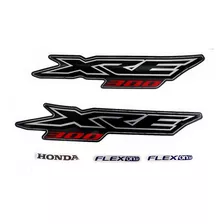 Kit Jogo Adesivo Faixa Honda Xre 300 2016 Preta