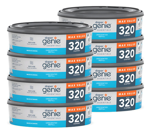 Recarga Redonda, Diaper Genie Essentials, 8 Unidades