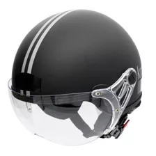 Capacete De Moto Aberto Kraft Plus Preto Custom Lançamento 