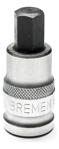 Bocallave Hexagonal Bremen De 8mm Para Encastre De 1/2 Plateado