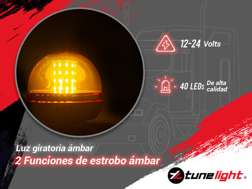 Torreta Tipo Esfera Con Imn 40 Leds mbar 12-24v Tunelight Foto 5