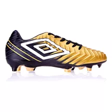 Chuteira Campo Fifty V Umbro Cor Dourado Preto Branco Tamanho 40