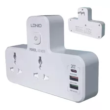 Extensión De Pared Ldnio Sc2311 20w Usb Qc 3.0 Carga Rápida