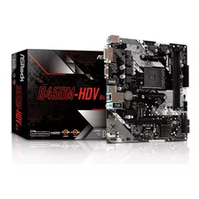 Placa Mae Amd Am4 B450 2xddr4 Hdmi/dvi/vga B450m-hdv Asrock Cor Preto