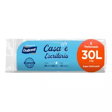 Saco Lixo Branco Reforçado Casa Escritório Perfumado 30l