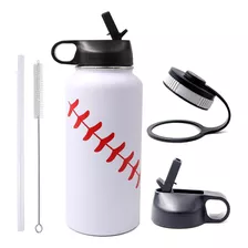 Botella De Agua De Béisbol De 32 Oz, Botella Deportiva De Bo