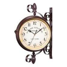 Reloj De Pared Giratorio Retro, Reloj Colgante De Doble Cara