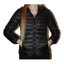 Campera De Pluma Mujer Real Ultra Light Down Liviana Capucha