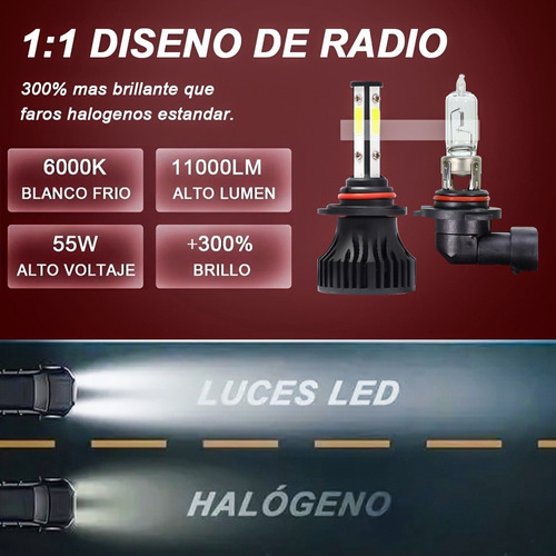 9005 9006 Kit De Focos Led De 4 Lados 11000lm Para Honda Foto 6