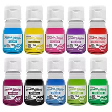 5 Corante Líquido Mix 10ml Confeitaria Diversas Cores 